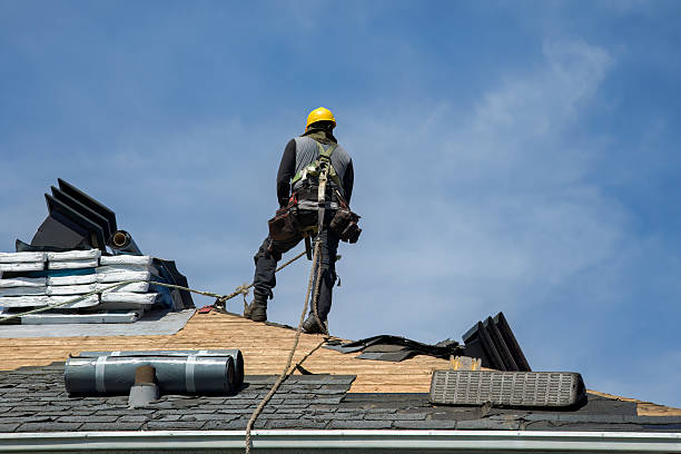 Professional Storm Damage Roof Repair technician working in Schneider, IN
